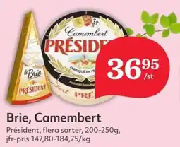 Östenssons PRÉSIDENT Brie, camembert erbjuda