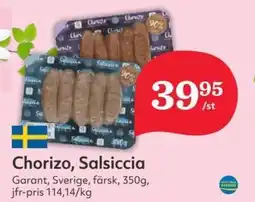 Östenssons GARANT Chorizo, salsiccia erbjuda