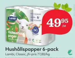 Östenssons LAMBI Hushållspapper 6-pack erbjuda