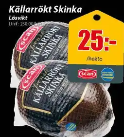 Extra Mjällby Stormarknad Källarrökt skinka erbjuda