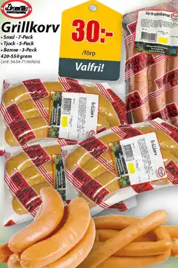Extra Mjällby Stormarknad Grillkorv erbjuda