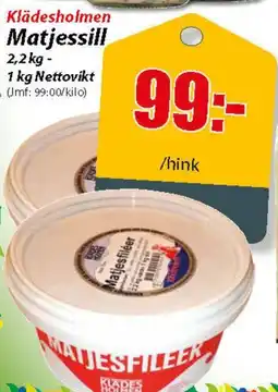 Extra Mjällby Stormarknad Matjessill erbjuda