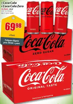 Extra Mjällby Stormarknad Coca-cola / coca cola zero erbjuda