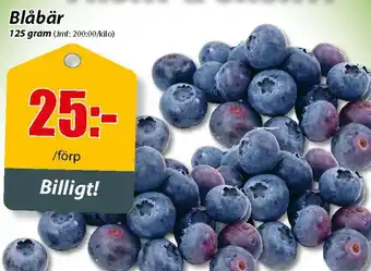 Extra Mjällby Stormarknad Blåbär erbjuda