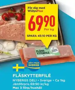 Willys FLÄSKYTTERFILÉ erbjuda