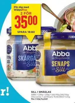 Willys Sill i småglas erbjuda