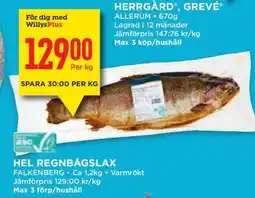Willys HEL REGNBÅGSLAX erbjuda