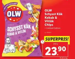 Lidl OLW Schysst Käk Kebab & Vitlök Chips erbjuda