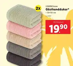 Lidl LIVARNO home Gästhanddukar erbjuda