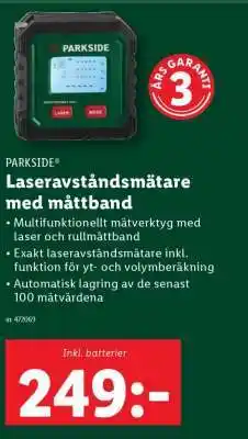 Lidl PARKSIDE Laseravståndsmätare med måttband erbjuda