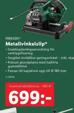 Lidl PARKSIDE Metallvinkelslip erbjuda