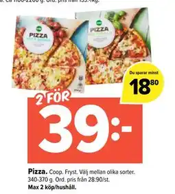 Coop Extra Pizza erbjuda