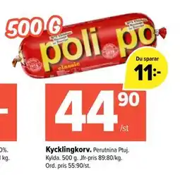 Coop Extra Kycklingkorv erbjuda