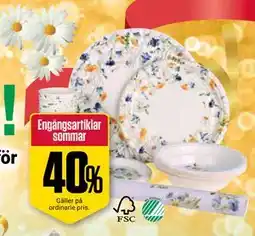 ÖoB Engångsartiklar sommar erbjuda