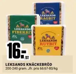 ÖoB LEKSANDS KNÄCKEBRÖD erbjuda