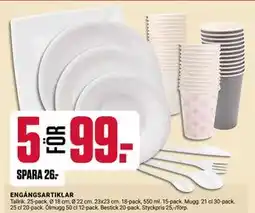 ÖoB ENGÅNGSARTIKLAR erbjuda