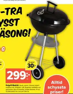 Coop Extra Kolgrill Madrid erbjuda