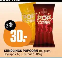 ÖoB SUNDLINGS POPCORN erbjuda