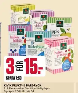 ÖoB KIVIK FRUKT- & BÄRDRYCK erbjuda