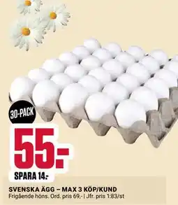 ÖoB SVENSKA ÄGG – MAX 3 KÖP/KUND erbjuda
