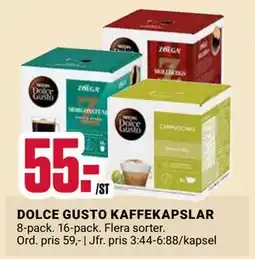 ÖoB DOLCE GUSTO KAFFEKAPSLAR erbjuda
