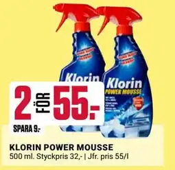 ÖoB KLORIN POWER MOUSSE erbjuda