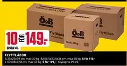 ÖoB FLYTTLÅDOR erbjuda