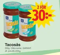 Matöppet Tacosås erbjuda