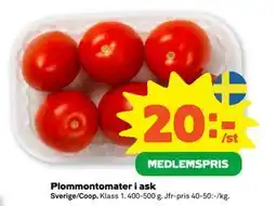 Stora Coop Plommontomater i ask erbjuda
