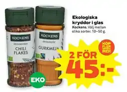 Stora Coop Ekologiska kryddor i glas erbjuda