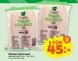 Stora Coop Förkokt majs 2-pack erbjuda