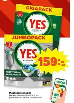 Stora Coop Maskindiskmedel erbjuda