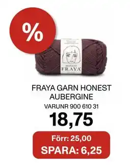 Selfmade FRAYA GARN HONEST AUBERGINE erbjuda
