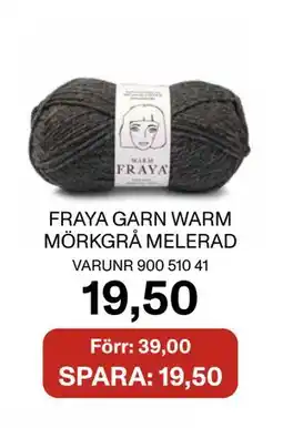 Selfmade FRAYA GARN WARM MÖRKGRÅ MELERAD erbjuda