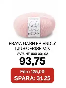 Selfmade FRAYA GARN FRIENDLY LJUS CERISE MIX erbjuda