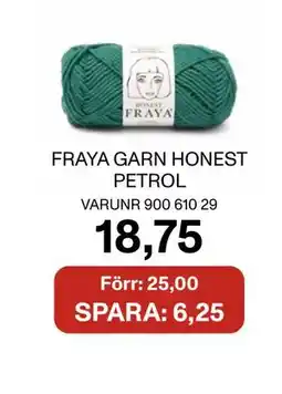 Selfmade FRAYA GARN HONEST PETROL erbjuda
