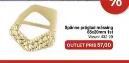 Selfmade Spänne präglad mässing 65x20mm 1st erbjuda