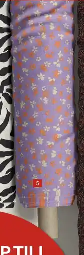Selfmade Ecovero vävd viscose violett m blommor erbjuda