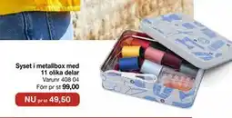Selfmade Syset i metallbox med 11 olika delar erbjuda