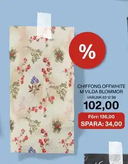 Selfmade CHIFFONG OFFWHITE M VILDA BLOMMOR erbjuda