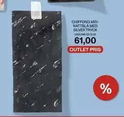 Selfmade CHIFFONG MIDNATTBLÅ MED SILVER TRYCK erbjuda