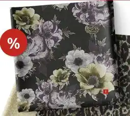 Selfmade Vävd jacquard svart med lila/ gul blommor erbjuda