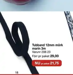 Selfmade Tubband 12mm mörk marin 3m erbjuda