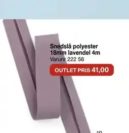 Selfmade Snedslå polyester 18mm lavendel 4m erbjuda