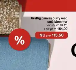 Selfmade Kraftig canvas curry med små blommor erbjuda