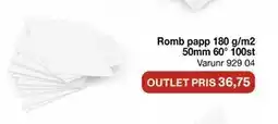 Selfmade Romb papp 180 g/m2 50mm 60° 100st erbjuda