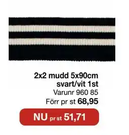 Selfmade 2x2 mudd 5x90cm svart/vit 1st erbjuda