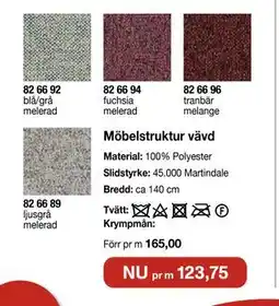 Selfmade Möbelstruktur vävd erbjuda