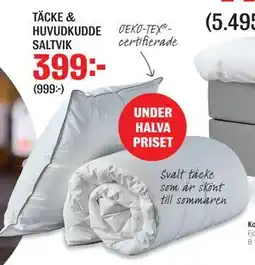 Mio TÄCKE & HUVUDKUDDE SALTVIK erbjuda