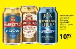 Citti Mariestads Old Ox eller Export Norrlands Djup Bocköl erbjuda